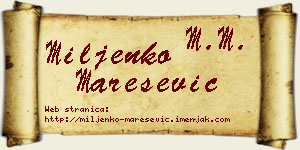 Miljenko Marešević vizit kartica